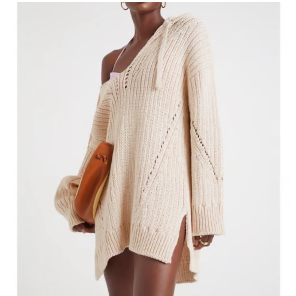 G. Label by GOOP Cream Alida Drop-Stitch Surf Sweater Size Small